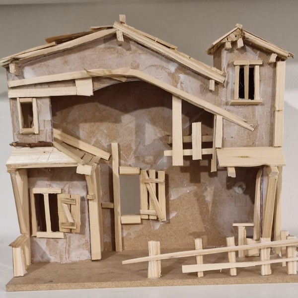  Wooden Christmas Nativity Stable,Manger 