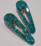 Light Blue Glitter Hair Clips - Image 3