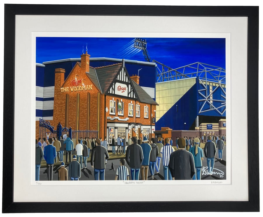 West Bromwich Albion, The Hawthorns Limited Edition Framed Art Print (20"x 16")