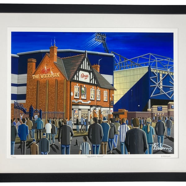 West Bromwich Albion, The Hawthorns Limited Edition Framed Art Print (20"x 16")