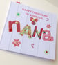 Christmas Card Family,Nana,Printed Design,Handmade,Can Be Personalised - Image 1