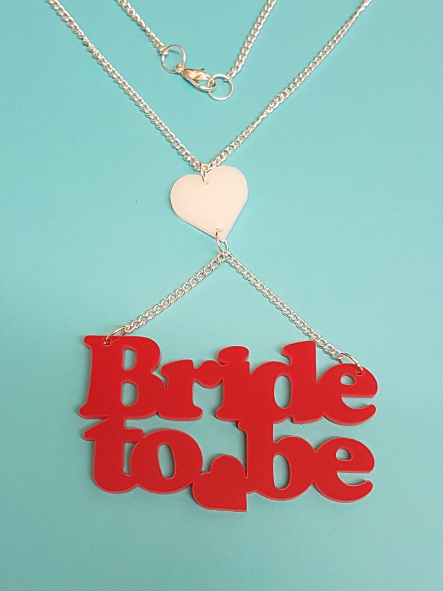 Bride to Be Hen Party Necklace - Acrylic