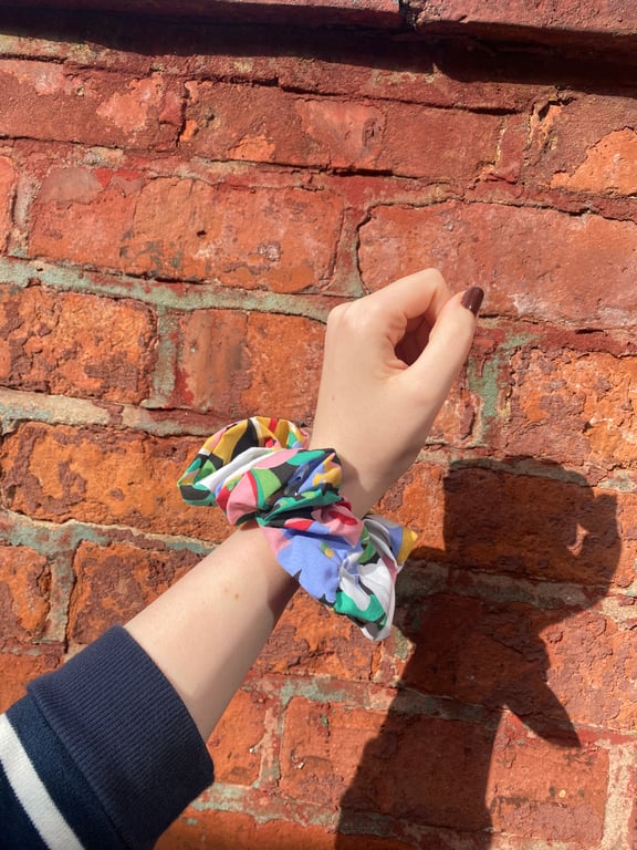 Multicolour Floral Cotton Scrunchie
