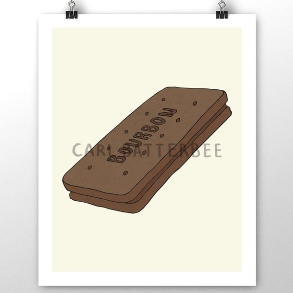 Bourbon Biscuit - Illustration Print Signed
