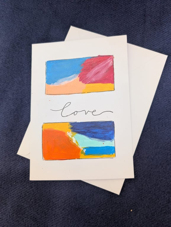 Hand Painted Arcylic Card 