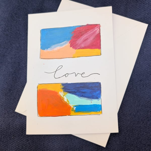 Hand Painted Arcylic Card 