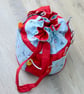 Small Drawstring Reversible Knitting or Crochet Project Bag - Image 3