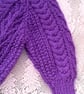 Unisex Cable and Arrow Patterned V Neck Cardigan, Custom Make, Aran Cardigan - Image 6