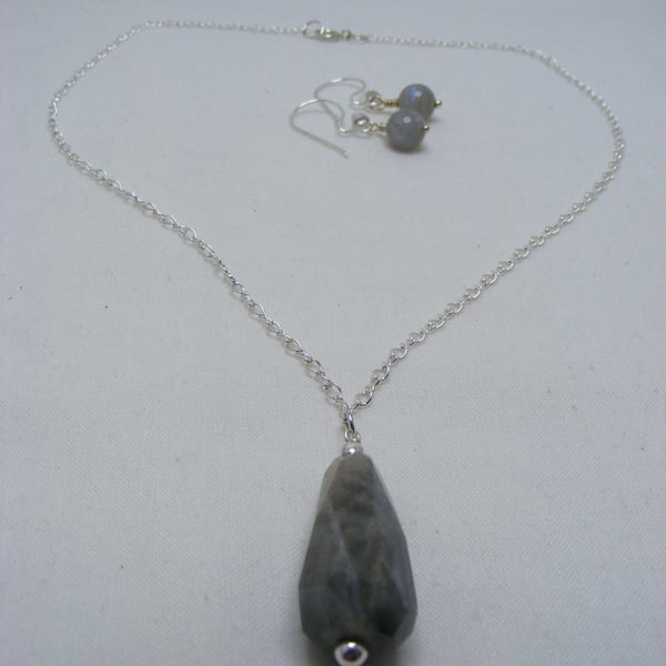 Labradorite Gemstone Jewellery Set