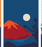 033 - Cross stitch Japanese landscapes Sunset over mountains, three in one  - Image 3