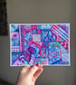 A5 Zentangle Art Print - Groovy - Image 2