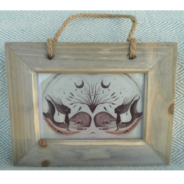 Journey small print in driftwood frame