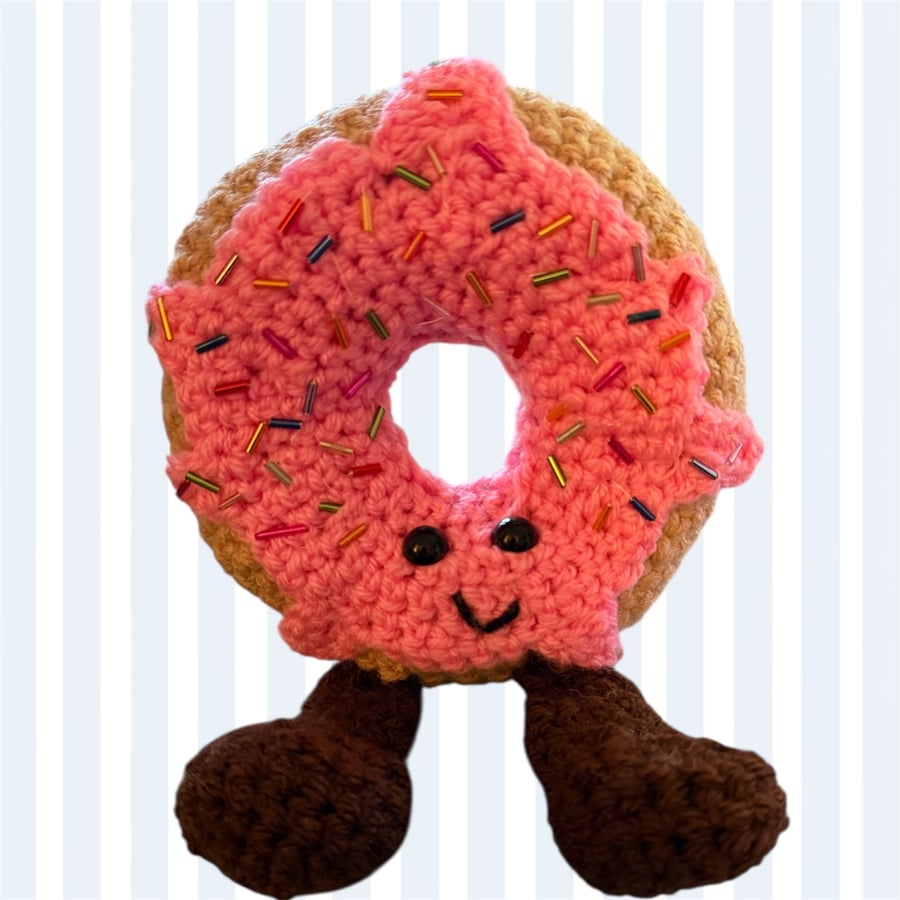 Dolly the Doughnut, crochet soft toy 