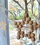 Rustic star decoration made with wooden beads - Image 4