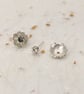 sterling silver flower & crystal earrings - two in one stud earrings - Image 5