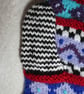 Multicoloured Mittens. Handknit Winter Mittens. Large. Gloves - Image 3