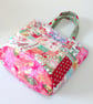 Cotton Patchwork Quilt Bucket Bag, Fabric Basket, Project Bag - Image 5