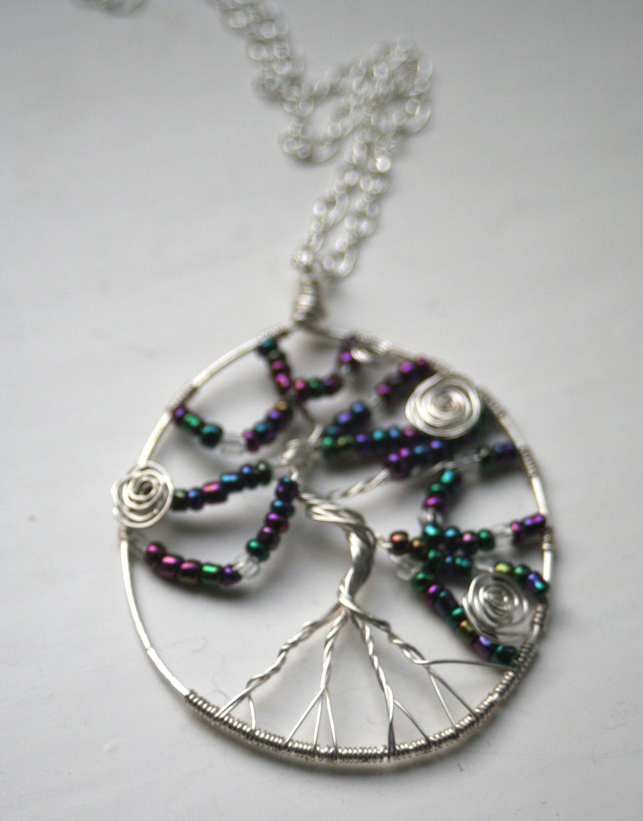 Tree of Life beaded pendant