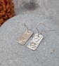 Sterling Silver Rectangle Earrings with Hearts - JBJ1058 - Image 7