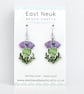 Thistle Earrings. Handmade Dangly Wooden and Sterling Silver Scottish Jewellery. - Image 2