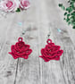Red Roses Necklace & Earring Set - Image 2