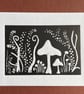 Fungi & Fern Lino Print - Image 1