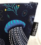 Makeup bags, dark blue jelly fish  - Image 3
