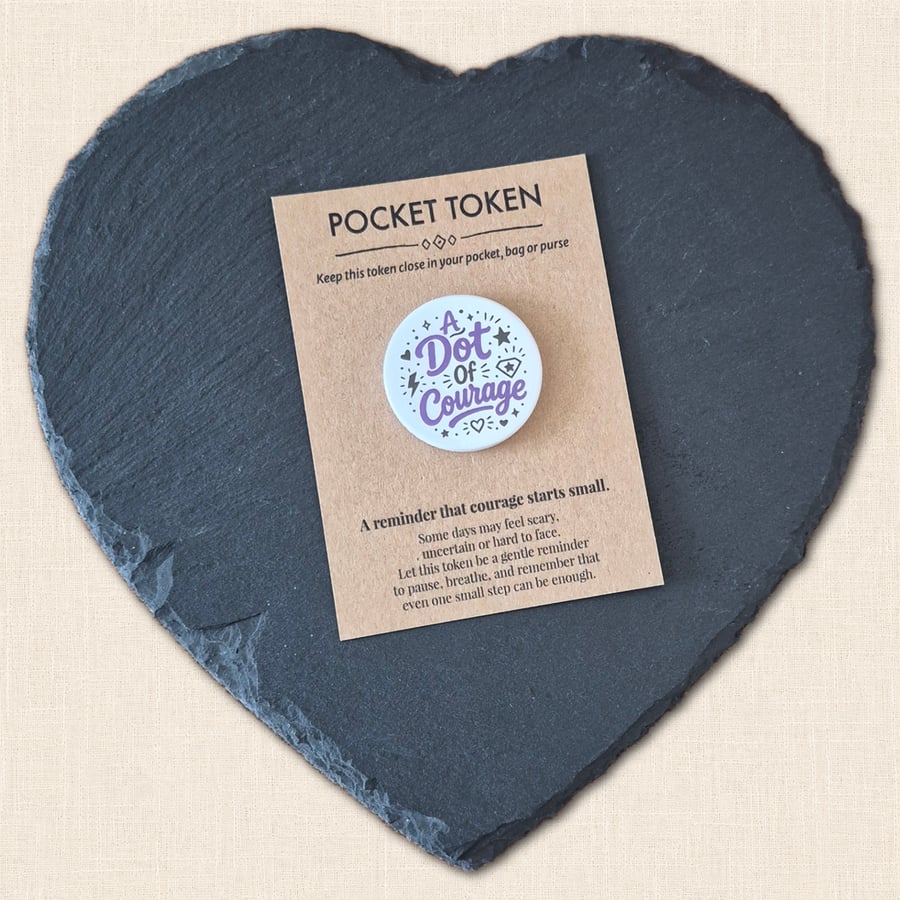 A Dot of Courage Pocket Token - Positive Encouragement Keepsake