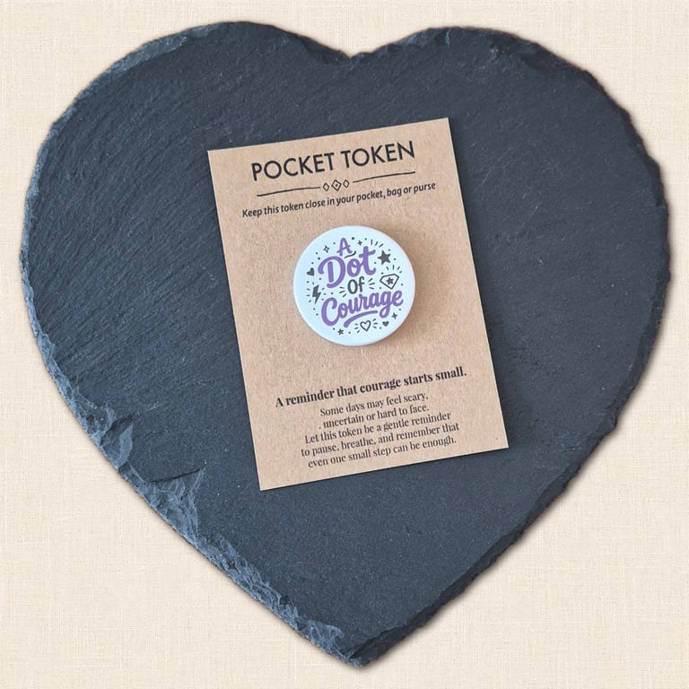 A Dot of Courage Pocket Token - Positive Encouragement Keepsake