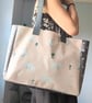 Summer seconds Large Oilcloth Tote Shoulder Bag or Beachbag  with Cats Design - Image 9