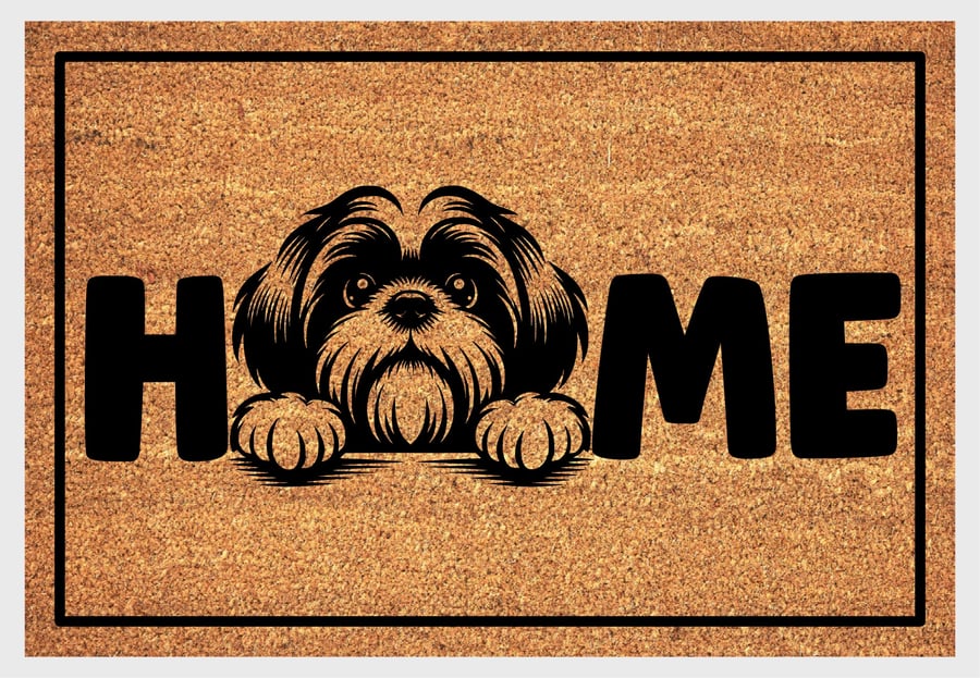 Shih Tzu Home Door Mat No.1 - Shih Tzu Dog Welcome Mat - 3 Sizes