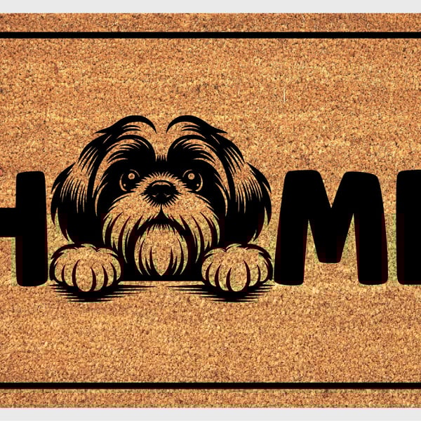 Shih Tzu Home Door Mat No.1 - Shih Tzu Dog Welcome Mat - 3 Sizes