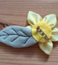 Handmade kanzashi fabric flower brooch - Image 4
