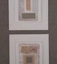 Oatmeal Speckle Bronze Grey & Natural Handstitched Geometric Small Art Pictures - Image 4