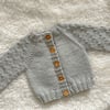 Light beige baby cardigan Up to 3 months 