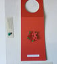 Christmas gift tag. Poinsettia bottle gift tag. Bottle gift tag.  CC711.  - Image 1