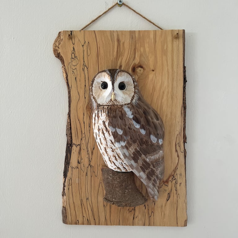 Tawny owl wall hanging