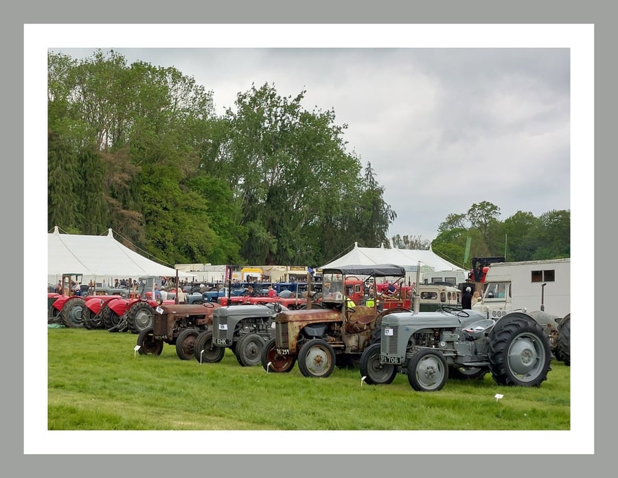  Vintage Tractors Greeting Card A5