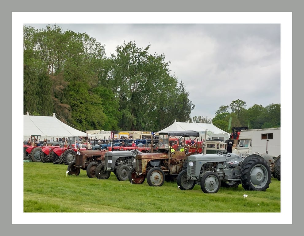  Vintage Tractors Greeting Card A5