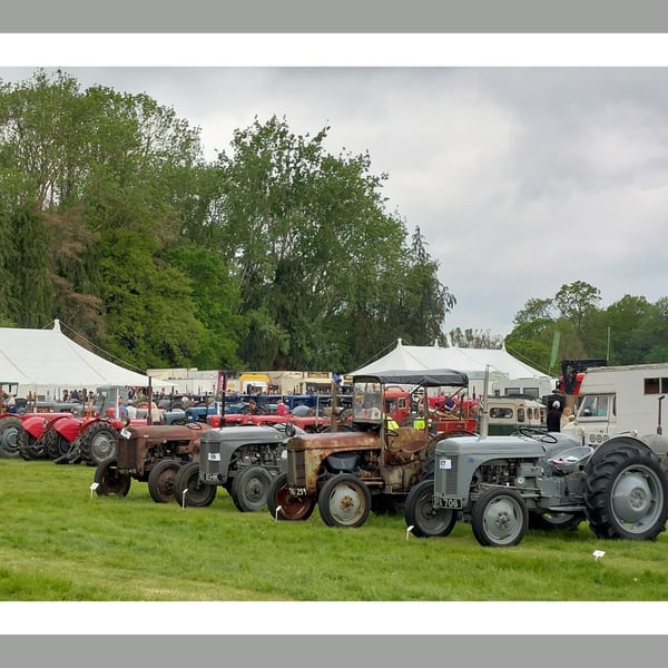  Vintage Tractors Greeting Card A5