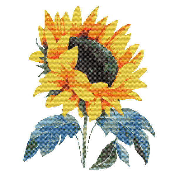 SUNFLOWER - Cross Stitch Pattern - Cross Stitch Chart