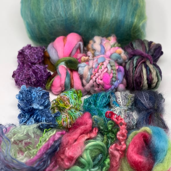 Scarf Kit: Aqua Luxury Textured Wool Felt Scarf Kit