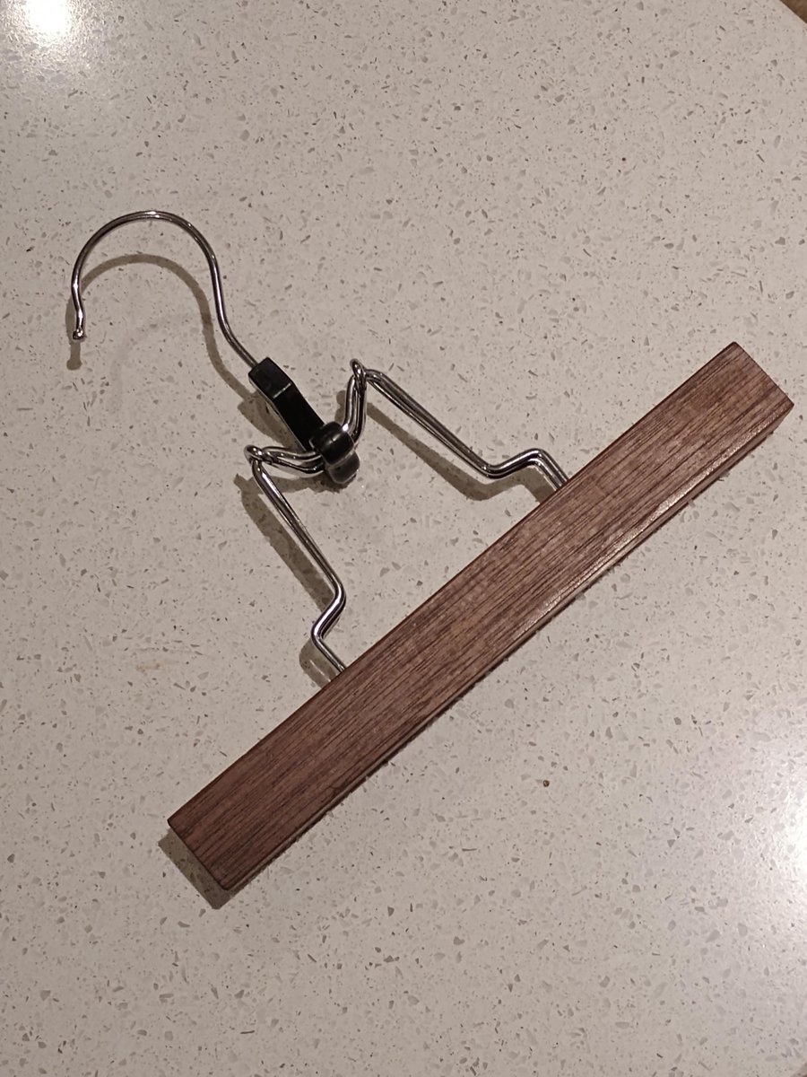Trouser or Skirt Hangers - Handmade wooden clamps