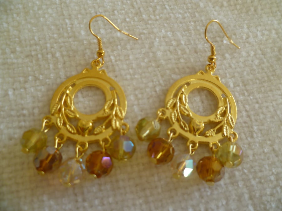 Gold Chandelier Earrings 4