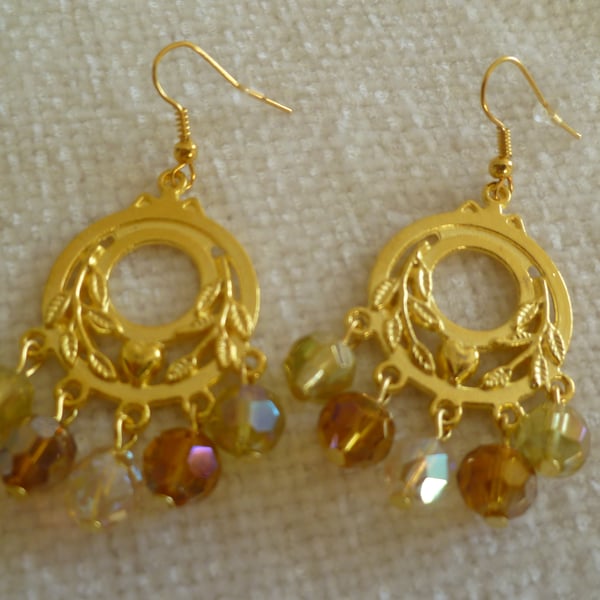 Gold Chandelier Earrings 4