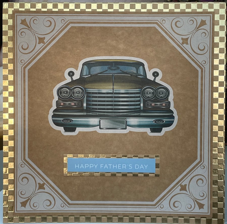 Classic vintage American car Father's Day card