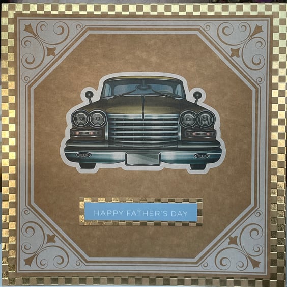 Classic vintage American car Father's Day card
