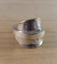 Upcycled Silver Plated Wrap Saddle Mustard Spoon Ring (SPR032601)