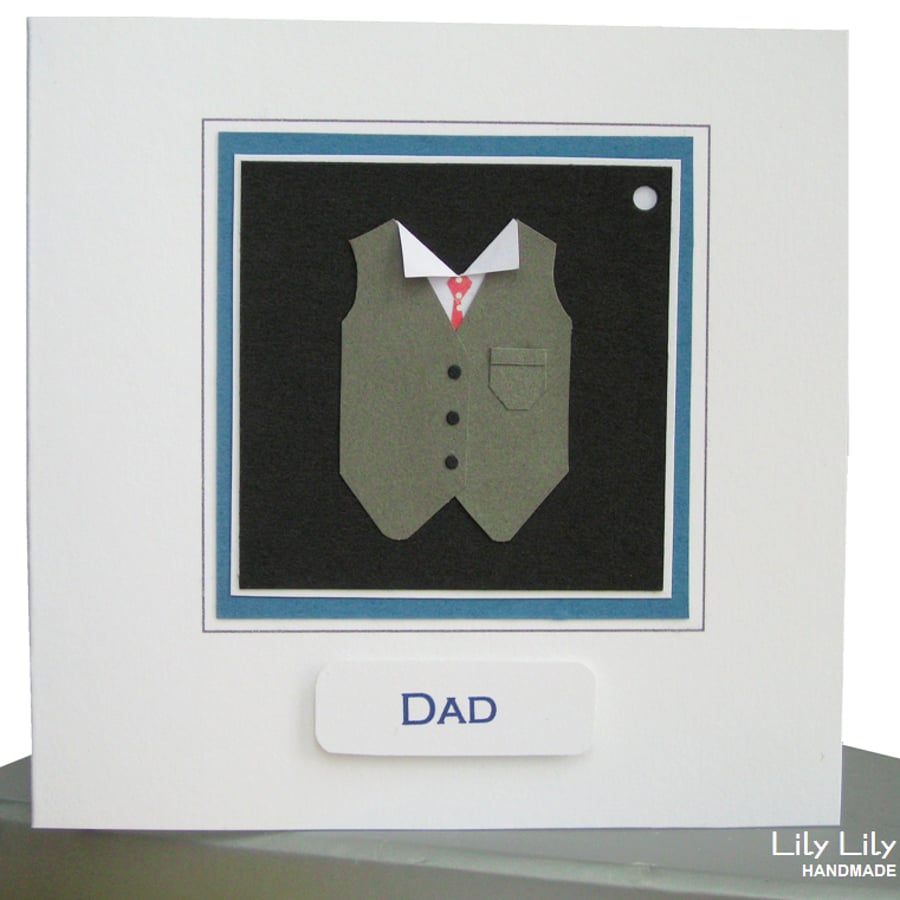 Dad Card - Grey Waistcoat
