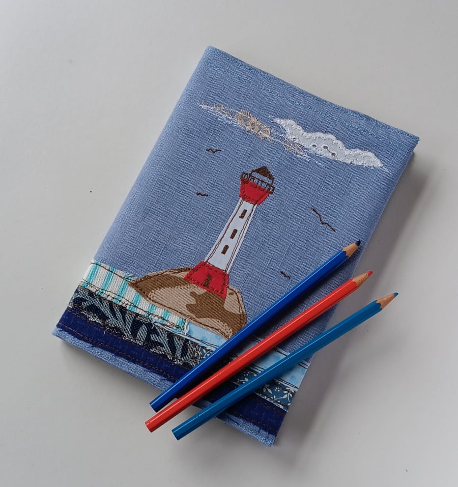 Notebook with a Removable Fabric Cover, Lighthouse Design